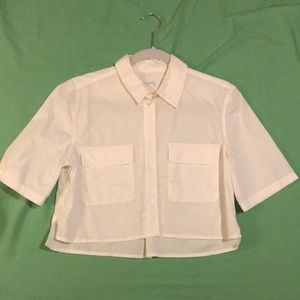Equipment cropped cotton button down. Great condition, no stains.